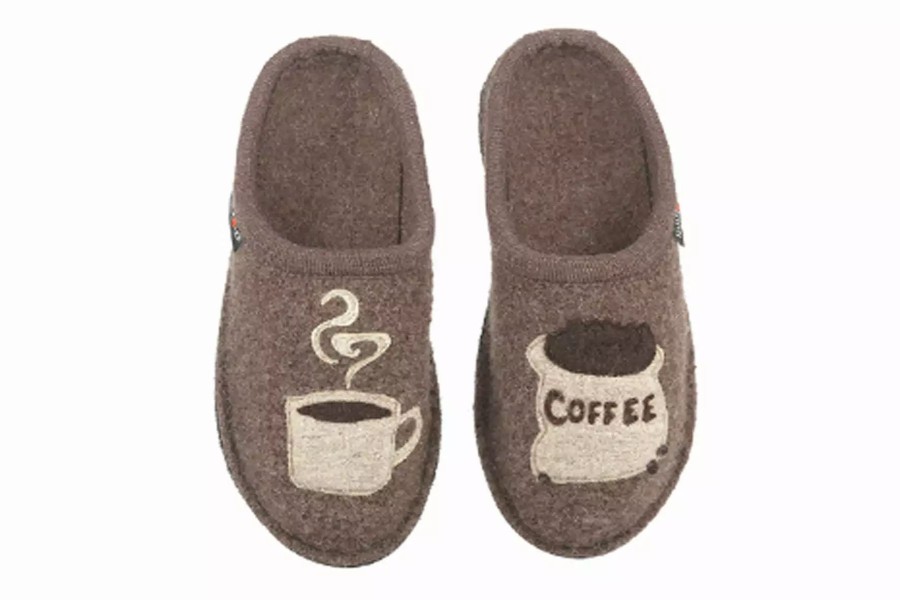 Slippers * | Haflinger Coffee Earth