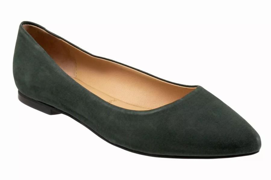 Dress Shoes * | Trotters Estee Dark Green Nubuck