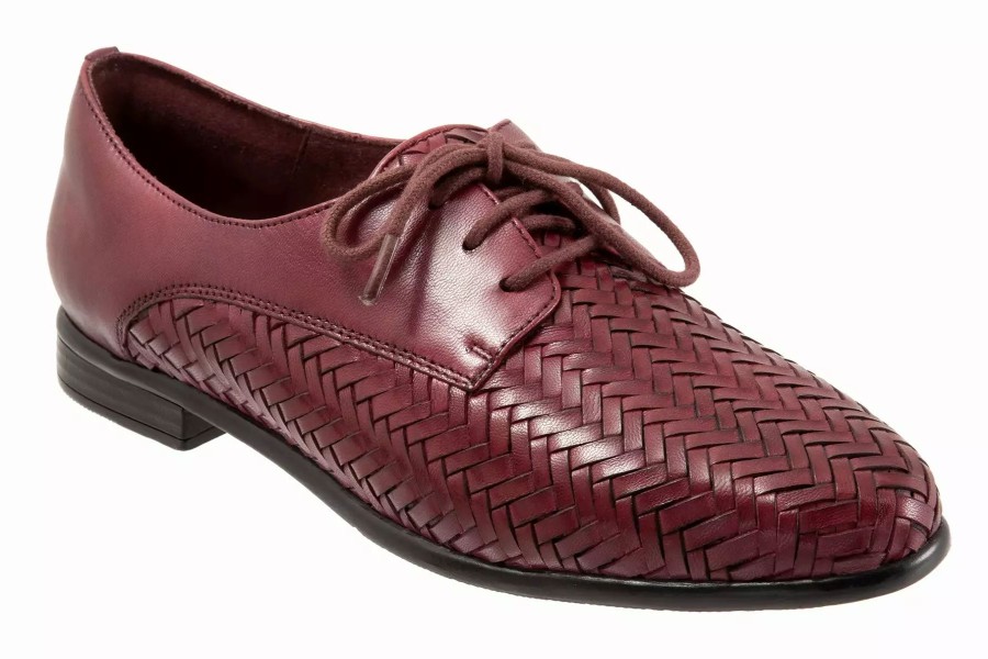 Dress Shoes * | Trotters Lizzie Herringbone Burgundy