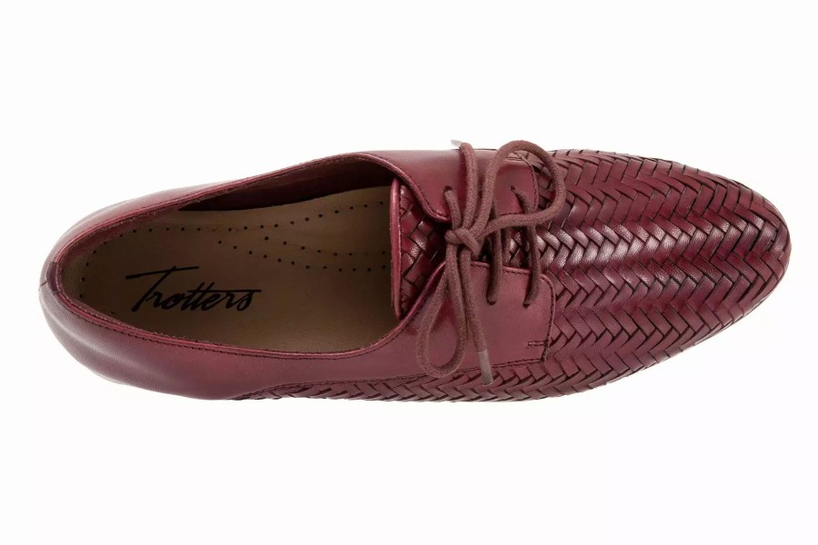 Dress Shoes * | Trotters Lizzie Herringbone Burgundy