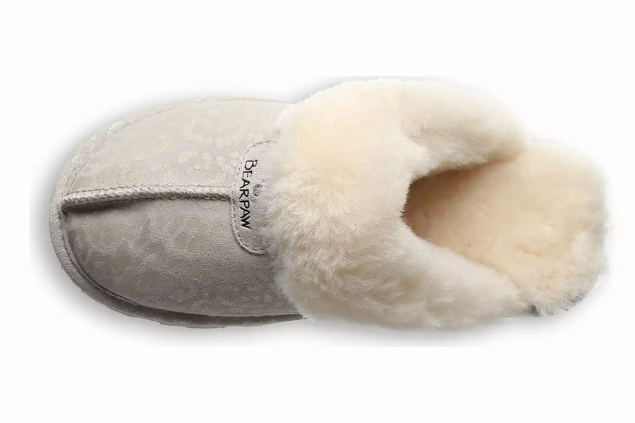 Slippers * | Bearpaw Loki Exotic White Leopard