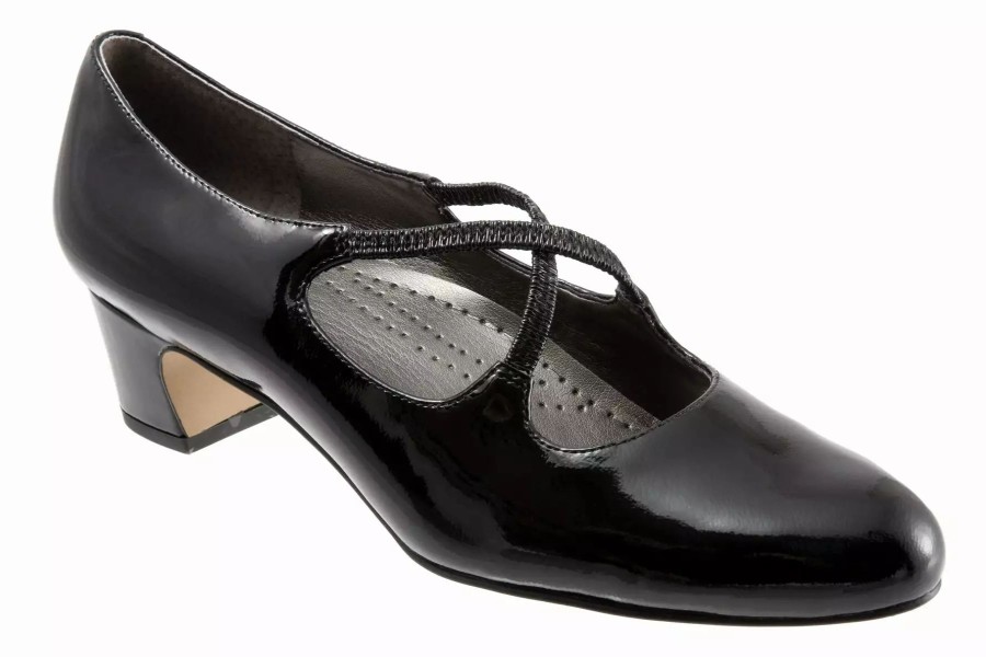 Dress Shoes * | Trotters Jamie Black Patent