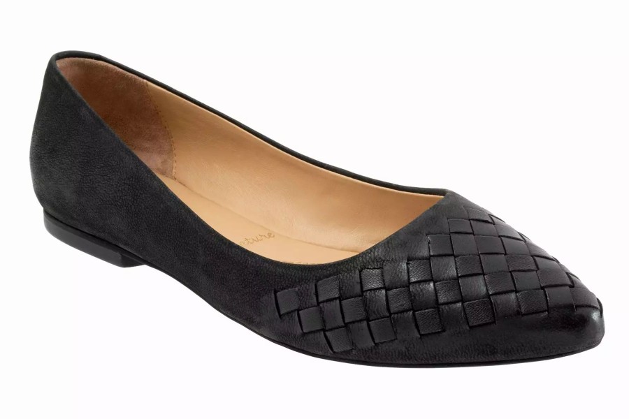 Dress Shoes * | Trotters Estee Woven Black Nubuck