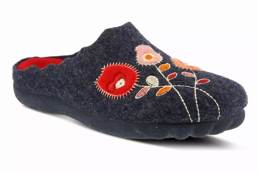 Slippers * | Spring Step Wildflower Navy