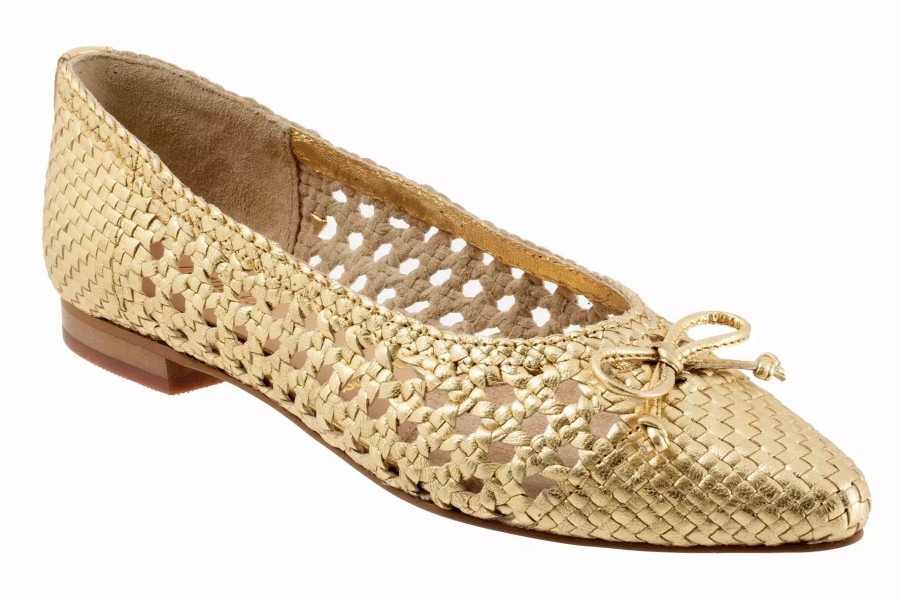 Dress Shoes * | Trotters Edith Gold Metallic