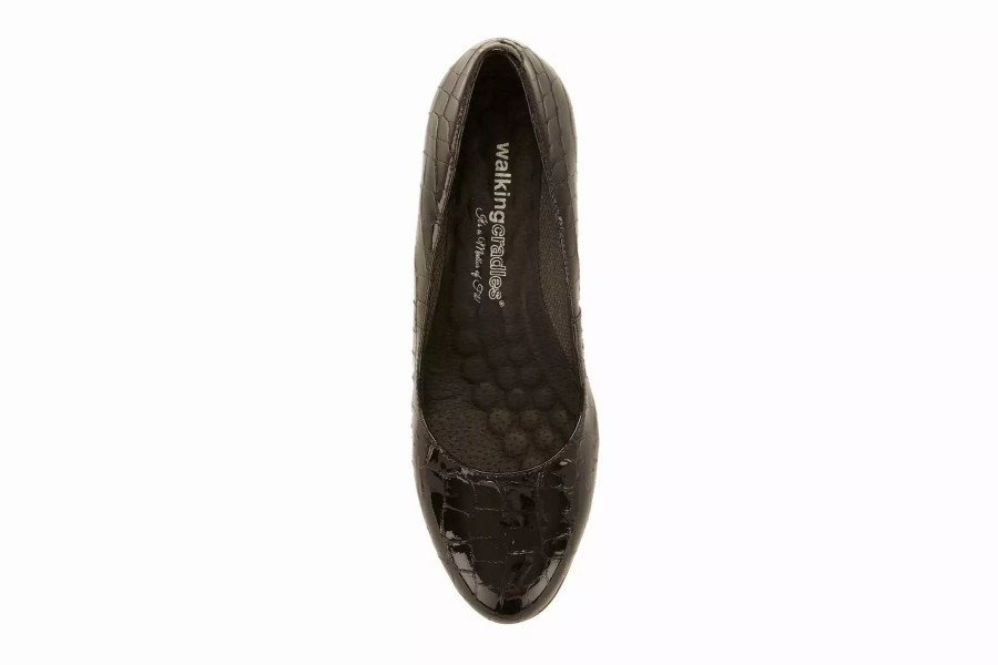 Dress Shoes * | Walking Cradles Joy Black Patent Crocco