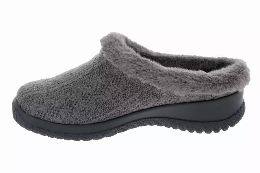 Slippers * | Drew Shoes Comfy Grey Sweater Fabric