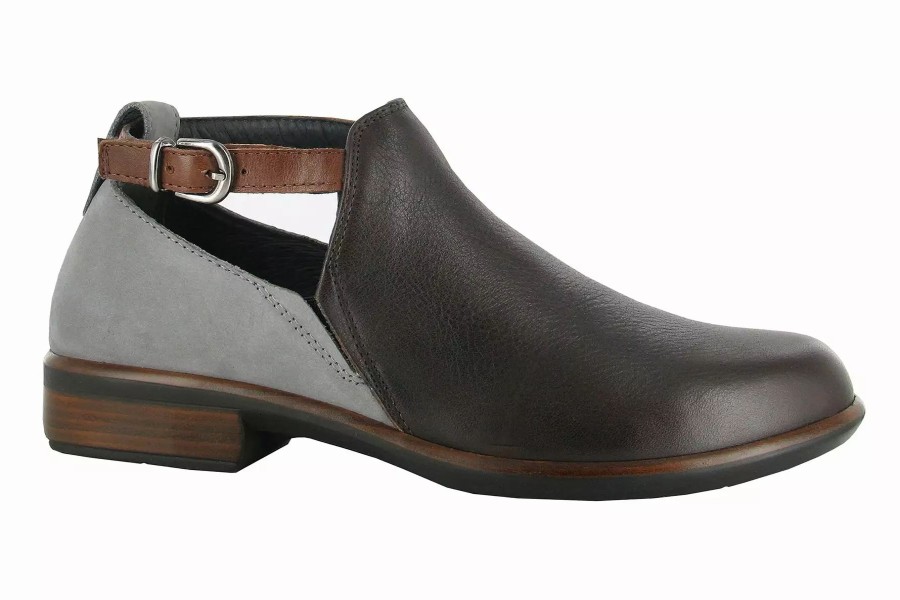 Dress Shoes * | Naot Kamsin Soft Brown Leather Smoke Gray Nubuck Maple Brown Leather