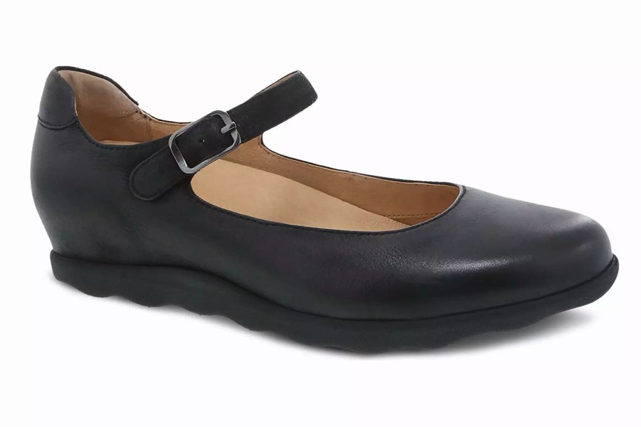 Dress Shoes * | Dansko Marcella Black Burned Nubuck