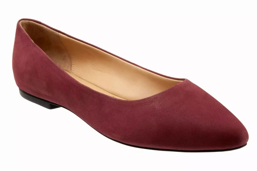 Dress Shoes * | Trotters Estee Dark Cherry Nubuck