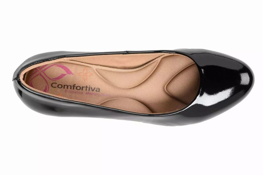 Dress Shoes * | Comfortiva Amora Black Patent