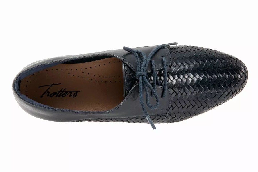 Dress Shoes * | Trotters Lizzie Herringbone Navy