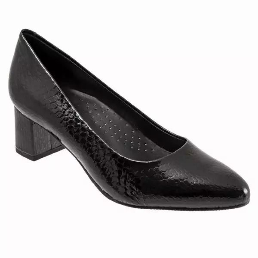 Dress Shoes * | Trotters Kari Black Snake