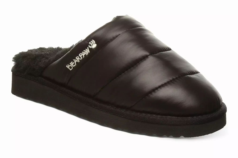 Slippers * | Bearpaw Puffy Slipper Black Ii