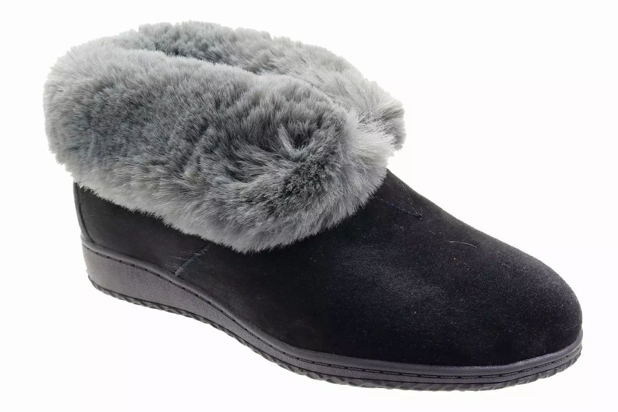 Slippers * | David Tate Jello Black Kidsuede