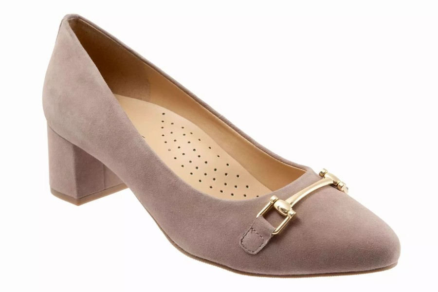 Dress Shoes * | Trotters Kenzie Taupe Suede