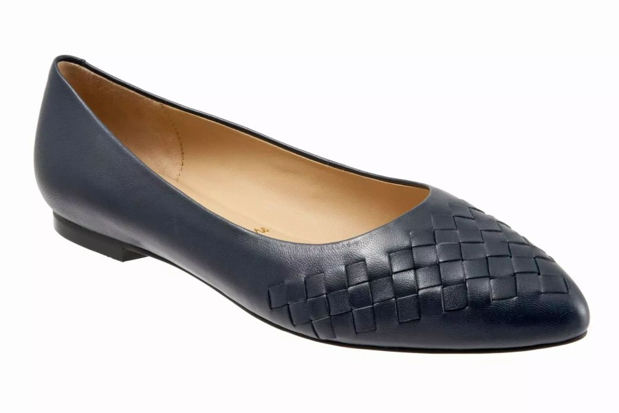 Dress Shoes * | Trotters Estee Woven Navy