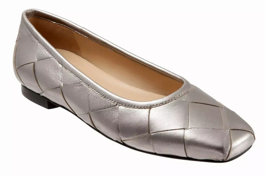 Dress Shoes * | Trotters Hanny Pewter Met.