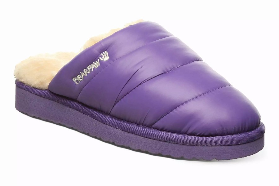 Slippers * | Bearpaw Puffy Slipper Purple