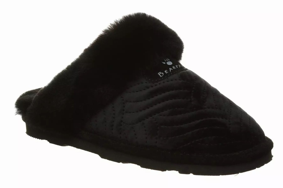 Slippers * | Bearpaw Effie Black Velvet