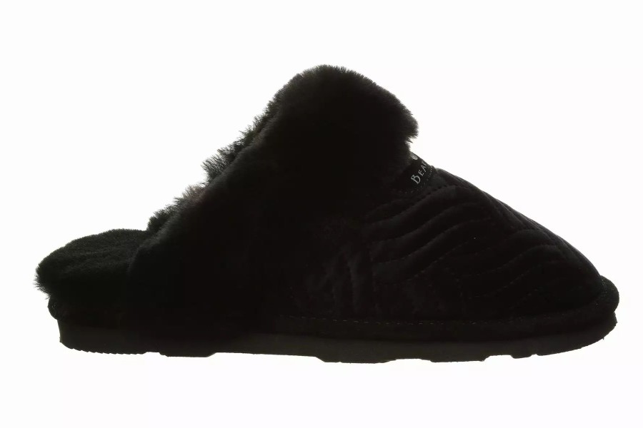 Slippers * | Bearpaw Effie Black Velvet