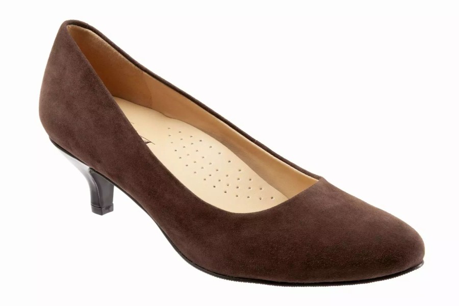 Dress Shoes * | Trotters Kiera Dark Brown Suede