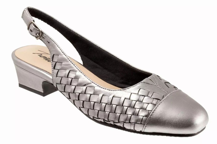 Dress Shoes * | Trotters Dea Woven Pewter